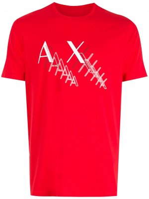 Chest-logo crewneck T-shirt Armani Exchange. Цвет: красный