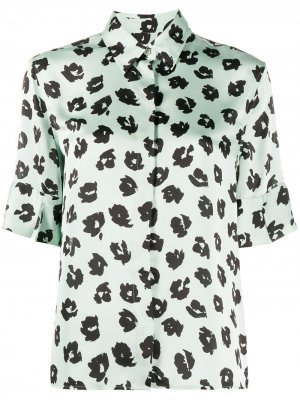 Рубашка с абстрактным цветочным принтом Equipment. Цвет: зеленый