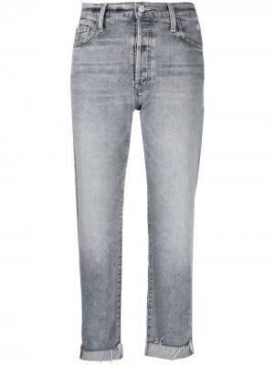 Укороченные джинсы с завышенной талией MOTHER. Цвет: серый