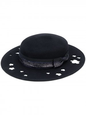 Шляпа Kiki с блестками и вырезными деталями Maison Michel. Цвет: черный
