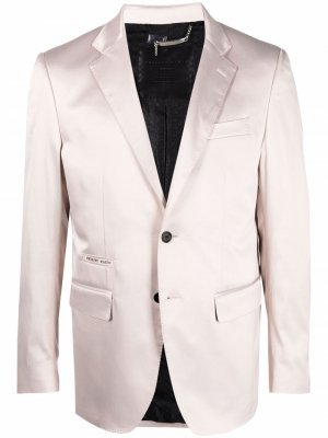 Однобортный атласный пиджак Philipp Plein. Цвет: нейтральные цвета