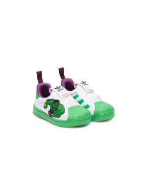 Кроссовки Hulk Superstar 360 adidas Kids. Цвет: зеленый