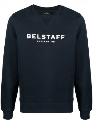 Толстовка с логотипом Belstaff. Цвет: синий