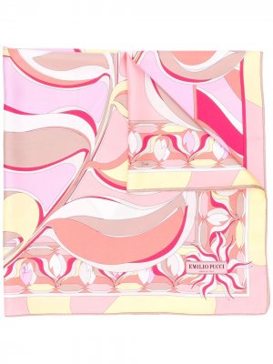 Платок с абстрактным принтом Emilio Pucci. Цвет: розовый