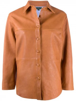 Куртка-рубашка на пуговицах Jejia. Цвет: коричневый