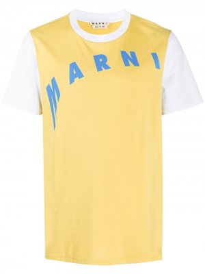 Футболка с логотипом Marni. Цвет: желтый