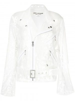Байкерская куртка с пайетками Junya Watanabe. Цвет: белый