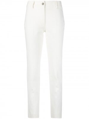 Узкие брюки из ткани кади Philipp Plein. Цвет: белый