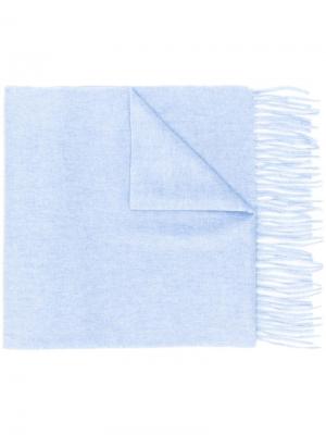 Шарф тканого дизайна N.Peal. Цвет: синий