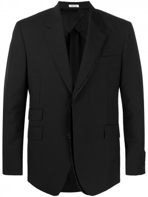 Пиджак со вставкой в полоску Alexander McQueen. Цвет: черный