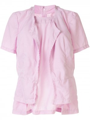Многослойная рубашка с бахромой Comme Des Garçons. Цвет: фиолетовый