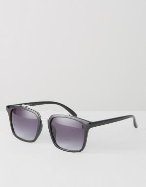 Квадратные солнцезащитные очки 7X. Цвет: черный