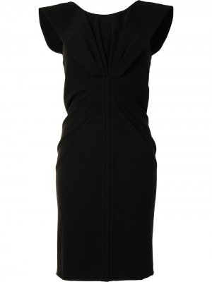 Приталенное платье со сборками Balenciaga Pre-Owned. Цвет: черный