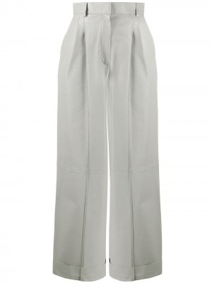 Укороченные брюки со вставками Fendi. Цвет: серый