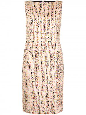 Жаккардовое платье с геометричным узором Paule Ka. Цвет: разноцветный
