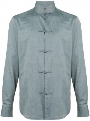 Куртка-рубашка с закругленным подолом Shanghai Tang. Цвет: зеленый