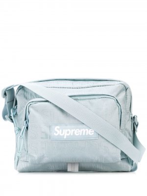 Сумка на плечо с логотипом Supreme. Цвет: серый