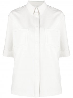 Джинсовая рубашка с логотипом Fendi. Цвет: белый