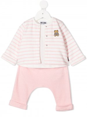 Спортивный костюм Teddy Bear Moschino Kids. Цвет: розовый