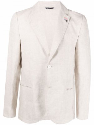 Однобортный пиджак Grey Daniele Alessandrini. Цвет: нейтральные цвета