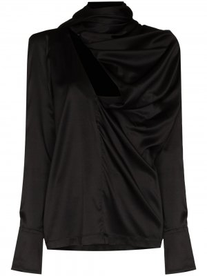 Блузка с шарфом Materiel. Цвет: черный