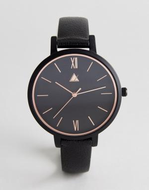 Золотисто-розовые часы ASOS CURVE. Цвет: черный