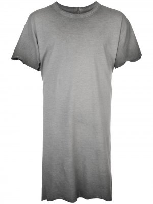 Длинная футболка с круглым вырезом Boris Bidjan Saberi. Цвет: серый