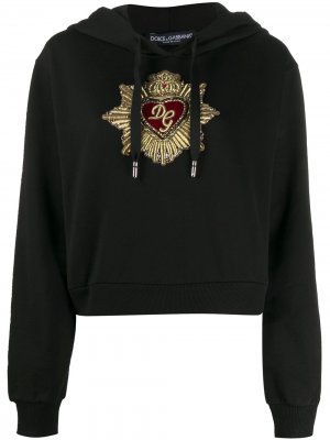 Худи с вышивкой Sacred Heart Dolce & Gabbana. Цвет: черный