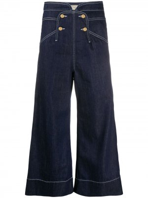 Укороченные джинсы Fontana с завышенной талией Temperley London. Цвет: синий