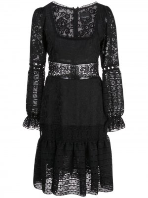 Кружевное платье Wicker Park Cynthia Rowley. Цвет: черный