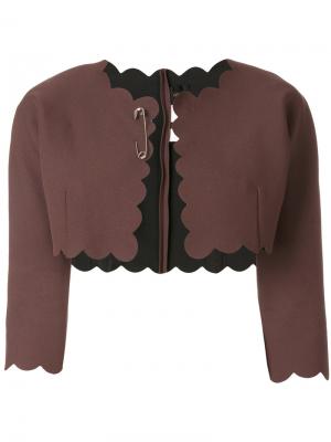 Болеро с волнистой окантовкой Comme Des Garçons Pre-Owned. Цвет: коричневый