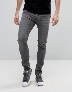 Узкие выбеленные джинсы Cheap Monday. Цвет: черный
