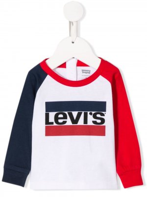 Levis Kids толстовка в стиле колор-блок с логотипом Levi's. Цвет: белый