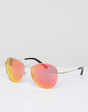 Солнцезащитные очки с красными затемненными стеклами Matthew Williamson. Цвет: красный