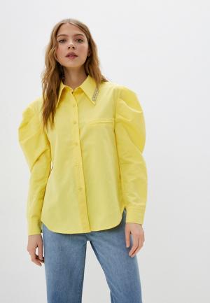Рубашка Lakressi. Цвет: желтый