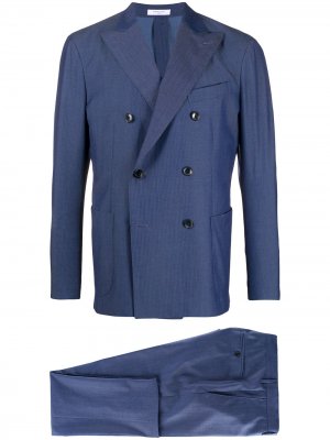 Костюм-двойка K-Suit с двубортным пиджаком Boglioli. Цвет: синий