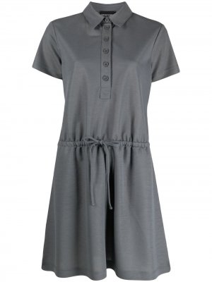 Платье-рубашка с воротником поло Emporio Armani. Цвет: серый