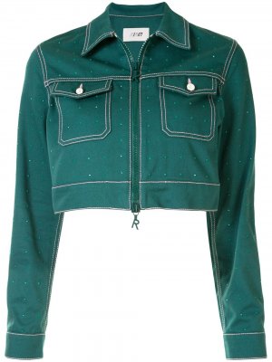 Укороченная джинсовая куртка Kirin. Цвет: зеленый
