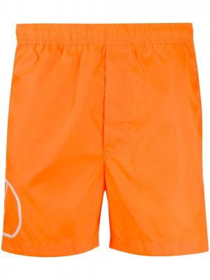 Плавки-шорты с логотипом Valentino. Цвет: оранжевый