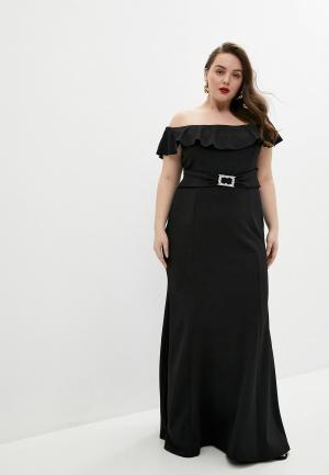 Платье Goddiva Size Plus. Цвет: черный