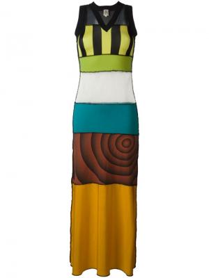 Длинное платье с панельным дизайном Jean Paul Gaultier Vintage. Цвет: разноцветный