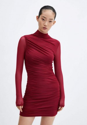 Платье Mango. Цвет: бордовый