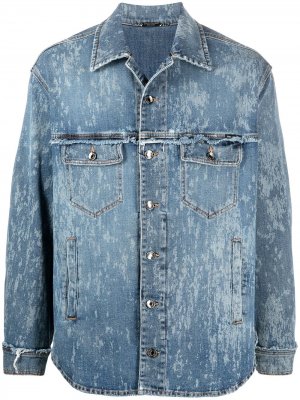 Джинсовая куртка с выбеленным эффектом Dolce & Gabbana. Цвет: синий