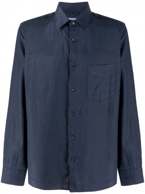 Рубашка с заостренным воротником Aspesi. Цвет: синий