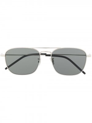 Солнцезащитные очки-авиаторы SL309 Saint Laurent Eyewear. Цвет: серебристый