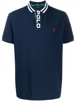 Рубашка-поло с короткими рукавами и логотипом Polo Ralph Lauren. Цвет: синий
