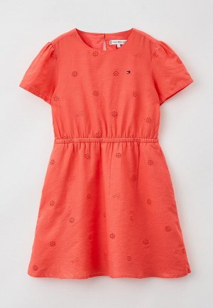 Платье Tommy Hilfiger. Цвет: коралловый