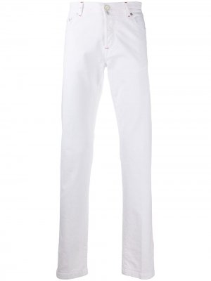 Прямые джинсы Kiton. Цвет: белый