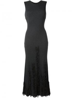 Длинное платье с вырезными деталями Jean Paul Gaultier Vintage. Цвет: серый