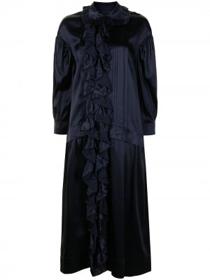 Платье миди с длинными рукавами Simone Rocha. Цвет: синий